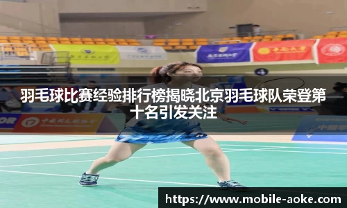 羽毛球比赛经验排行榜揭晓北京羽毛球队荣登第十名引发关注